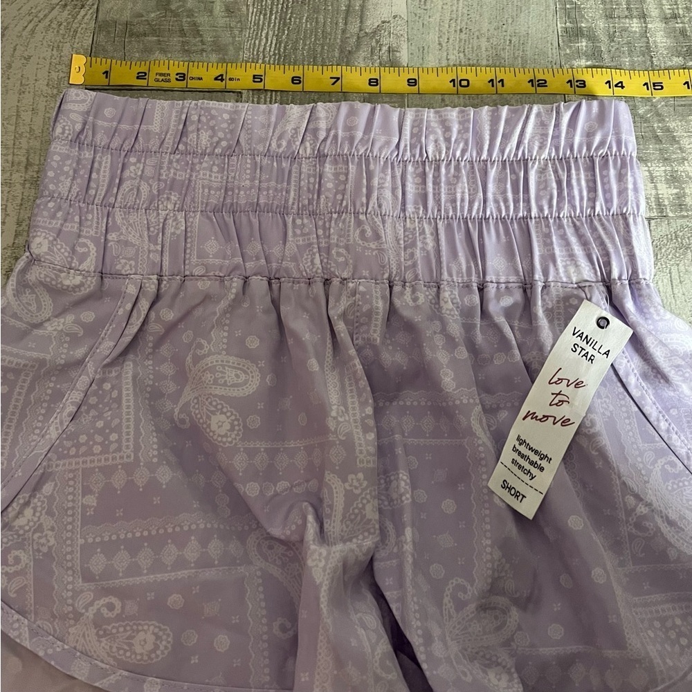 NWT Vanilla Star High-Rise Lavender Running/Athletic Shorts - Picture 4 of 6